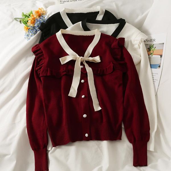 women's knits & tees cardigan women knitted cardigans woman winter autumn sweater o-neck turn down collar bow long sleeve korean female, White
women's knits & tees cardigan women knitted cardigans woman winter autumn sweater o-neck turn down collar bow long sleeve korean female, White