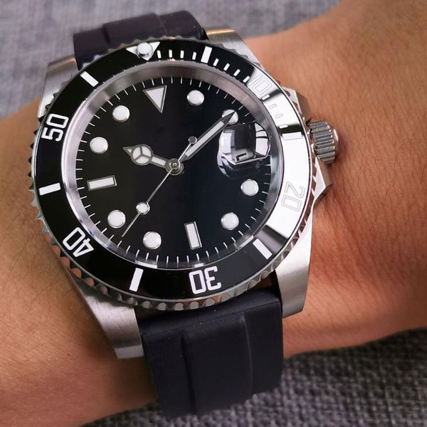 wristwatches 24 jewel nh35a 40mm mechanical men's watch sapphire glass stainless steel bracelet brushed rubber luminous dial, Slivery;brown
wristwatches 24 jewel nh35a 40mm mechanical men's watch sapphire glass stainless steel bracelet brushed rubber luminous dial, Slivery;brown