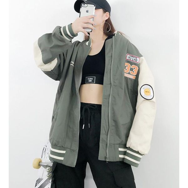 women's jackets novel autumn bomber jacket female streetwear harajuku loose short coat women army jean, Black;brown
women's jackets novel autumn bomber jacket female streetwear harajuku loose short coat women army jean, Black;brown