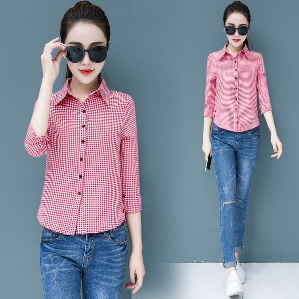 women's blouses & shirts korean fashion chiffon women office lady plaid plus size 5xl red womens and ladies, White
women's blouses & shirts korean fashion chiffon women office lady plaid plus size 5xl red womens and ladies, White