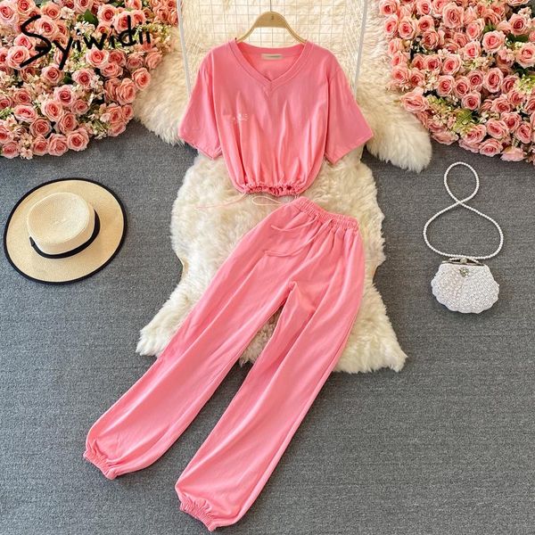 women's two piece pants syiwidii 2 sets women tracksuit outfits 2021 v neck short sleeve shirts elastic high waist harem ankle-length, White
women's two piece pants syiwidii 2 sets women tracksuit outfits 2021 v neck short sleeve shirts elastic high waist harem ankle-length, White