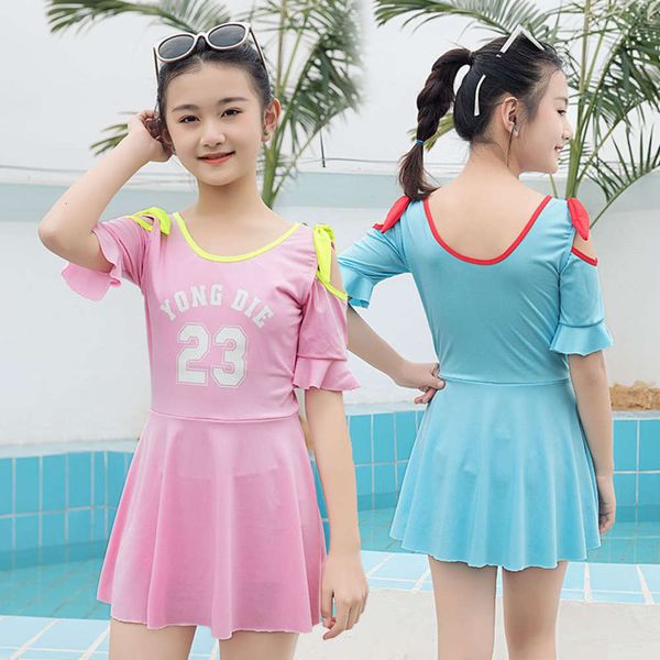 children's swimsuit girls' middle and big lovely korean princess skirt one-piece student spring, Blue
children's swimsuit girls' middle and big lovely korean princess skirt one-piece student spring, Blue