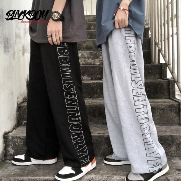 men's pants blackboy leisure sports straight letter printing trend korean wide leg capris for boys and girls men japanese, Black
men's pants blackboy leisure sports straight letter printing trend korean wide leg capris for boys and girls men japanese, Black