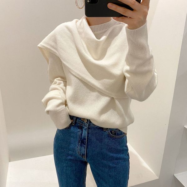 women's t-shirt autumn winter scarf style multi-wear round neck white sweater women long sleeve knitted sweaters pullovers i2sc
women's t-shirt autumn winter scarf style multi-wear round neck white sweater women long sleeve knitted sweaters pullovers i2sc