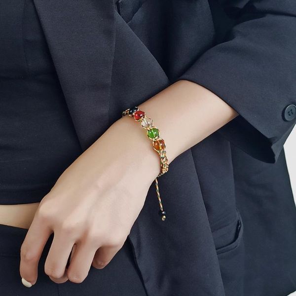 beaded, strands ethnic style colorful rope fashion creative seven-color moonstone bracelets women wild adjustable woven couple bracelet, Black
beaded, strands ethnic style colorful rope fashion creative seven-color moonstone bracelets women wild adjustable woven couple bracelet, Black