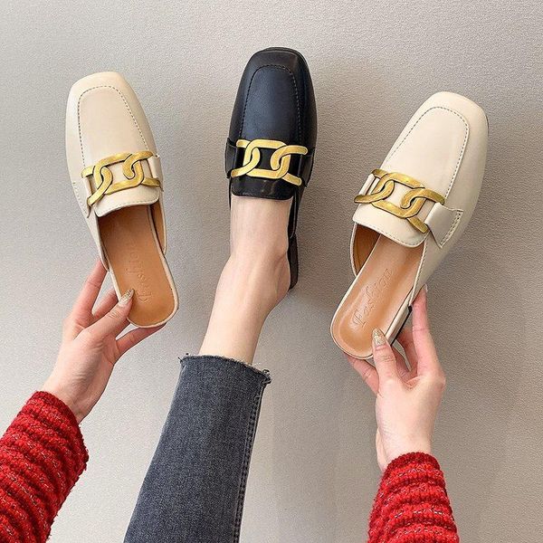 slippers shoes women cover toe rivet female luxury slides loafers low square heel soft 2021 designer block fashion strange styl, Black
slippers shoes women cover toe rivet female luxury slides loafers low square heel soft 2021 designer block fashion strange styl, Black