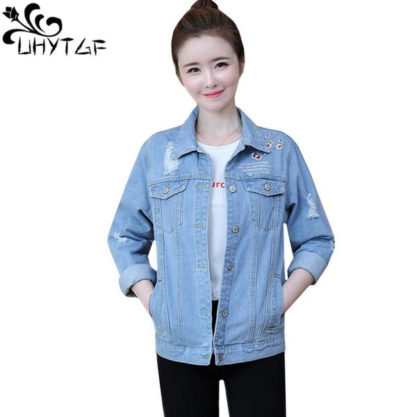women's jackets uhytgf spring autumn jeans jacket women fashion embroidered hole casual 5xl plus size coat sweet girl elegant denim 158, Black;brown
women's jackets uhytgf spring autumn jeans jacket women fashion embroidered hole casual 5xl plus size coat sweet girl elegant denim 158, Black;brown