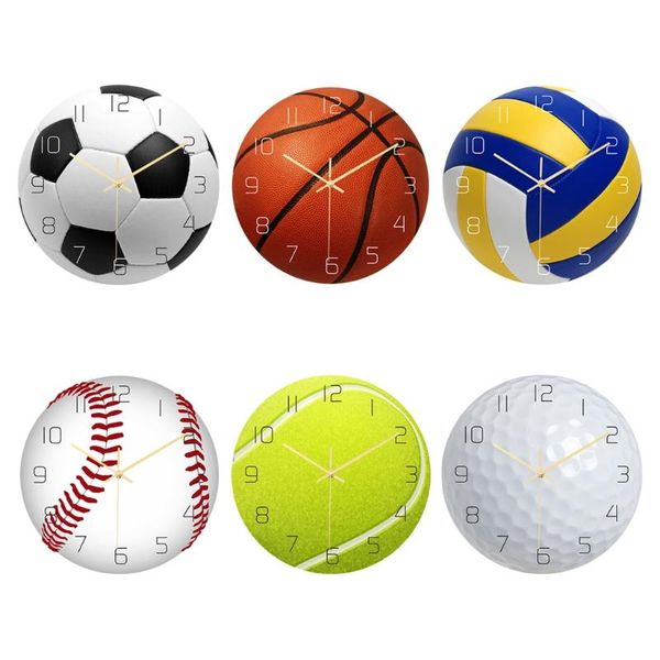 wall clocks sports balls clock football/basketball/volleyball/baseball/tennis/golf ball mute movement silent decor
wall clocks sports balls clock football/basketball/volleyball/baseball/tennis/golf ball mute movement silent decor