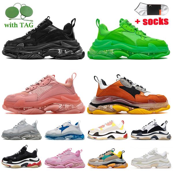 triple s womens mens luxurys designers shoes 17fw paris sneakers running red dad crystal bottoms black white vintage clear sole loafers
triple s womens mens luxurys designers shoes 17fw paris sneakers running red dad crystal bottoms black white vintage clear sole loafers