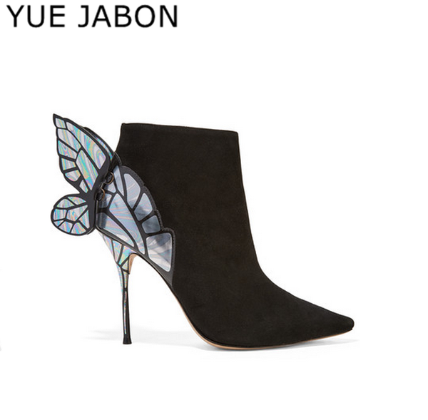 boots black autumn winter shoes woman thin high heels women ankle warm back butterfly angel wing stiletto
boots black autumn winter shoes woman thin high heels women ankle warm back butterfly angel wing stiletto