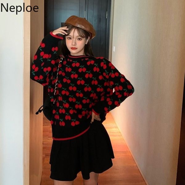 neploe sweater women winter clothes vintage cherry crochet floral knitted pullovers loose thicked o-neck jumper coat 4g422 210422, White;black
neploe sweater women winter clothes vintage cherry crochet floral knitted pullovers loose thicked o-neck jumper coat 4g422 210422, White;black