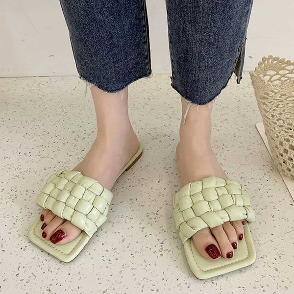 rimocy pu leather weave slippers women summer soft bottom comfort outdoor slides woman solid color non-slip beach sandals 210528, Black
rimocy pu leather weave slippers women summer soft bottom comfort outdoor slides woman solid color non-slip beach sandals 210528, Black