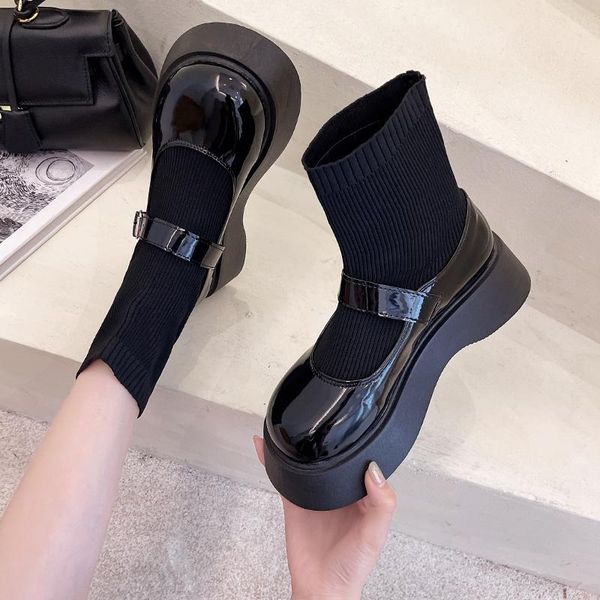 boots women's autumn shoes flat heel boots-women clogs platform round toe lolita rubber rock ladies stockings 2021 ankle, Black
boots women's autumn shoes flat heel boots-women clogs platform round toe lolita rubber rock ladies stockings 2021 ankle, Black