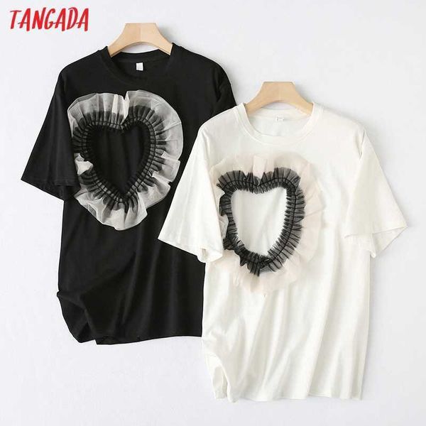 tangada women mesh heart decorate t shirt short sleeve o neck tees ladies casual tee shirt street wear yu36 210609, White
tangada women mesh heart decorate t shirt short sleeve o neck tees ladies casual tee shirt street wear yu36 210609, White