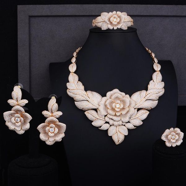earrings & necklace godki 86mm rose flower leaf luxury women bridal cubic zirconia ring bangle earring dubai jewelry set jewellery addict, Silver
earrings & necklace godki 86mm rose flower leaf luxury women bridal cubic zirconia ring bangle earring dubai jewelry set jewellery addict, Silver