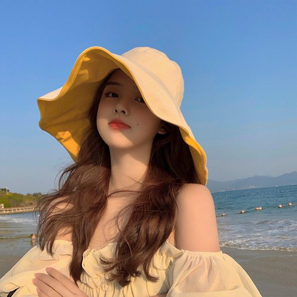 hat female summer sun visor sun block fisherman hat all-match anti ultraviolet ray big hats brim show face small face cover sunhats, Blue;gray
hat female summer sun visor sun block fisherman hat all-match anti ultraviolet ray big hats brim show face small face cover sunhats, Blue;gray