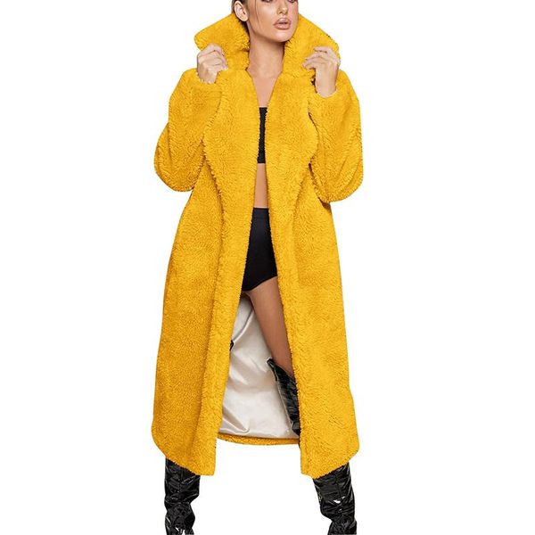 women's fur & faux coat women 2022 winter luxury long loose lapel overcoat thick outwear female ld2420, Black
women's fur & faux coat women 2022 winter luxury long loose lapel overcoat thick outwear female ld2420, Black