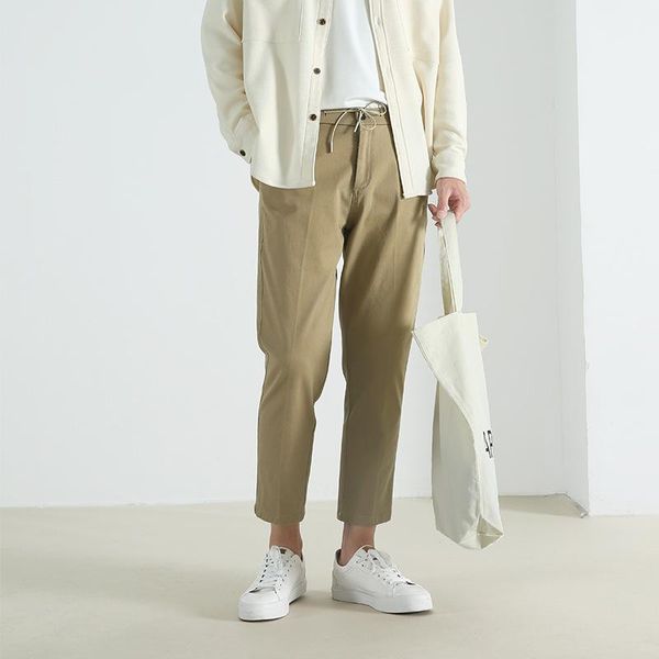 men's pants twill texture cropped autumn 2021 casual profile slim micro elastic straight, Black
men's pants twill texture cropped autumn 2021 casual profile slim micro elastic straight, Black