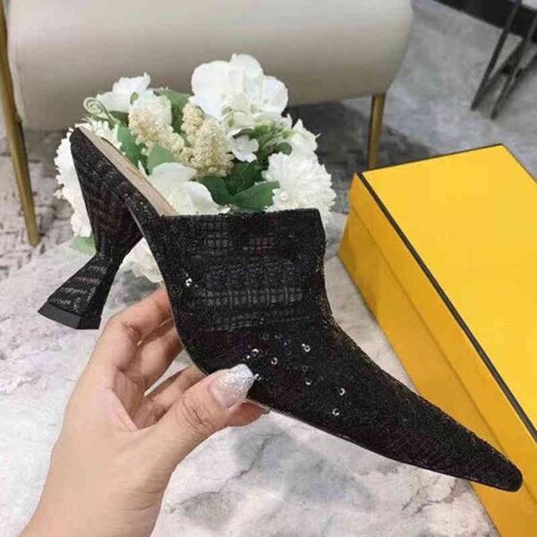 80% off store online 2021 spring summer new women's slippers fashion pointed toe mesh design high heel sliders shallow party banquet pu, Black
80% off store online 2021 spring summer new women's slippers fashion pointed toe mesh design high heel sliders shallow party banquet pu, Black