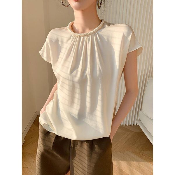 women's blouses & shirts lauri laki satin blouse women elegant office lady ol beige short sleeve summer 2021 vintage black blousa plus, White
women's blouses & shirts lauri laki satin blouse women elegant office lady ol beige short sleeve summer 2021 vintage black blousa plus, White
