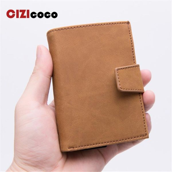 card holders 2021 arrival rfid holder pu leather lock business id aluminum box wallets, Brown;gray
card holders 2021 arrival rfid holder pu leather lock business id aluminum box wallets, Brown;gray