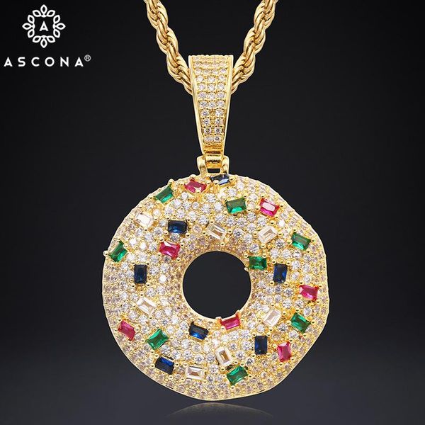 pendant necklaces hip hop iced out bling colorful donuts necklace for man women micro pave zircon hiphop rapper jewelry gifts, Silver
pendant necklaces hip hop iced out bling colorful donuts necklace for man women micro pave zircon hiphop rapper jewelry gifts, Silver