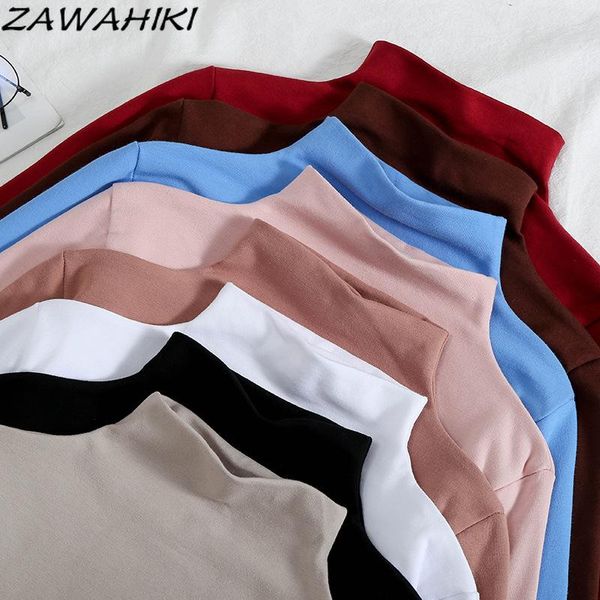 women's t-shirt zawahiki big size t shirt stretch solid turtleneck autumn winter women fleece camisetas de mujer korean fashion, White
women's t-shirt zawahiki big size t shirt stretch solid turtleneck autumn winter women fleece camisetas de mujer korean fashion, White