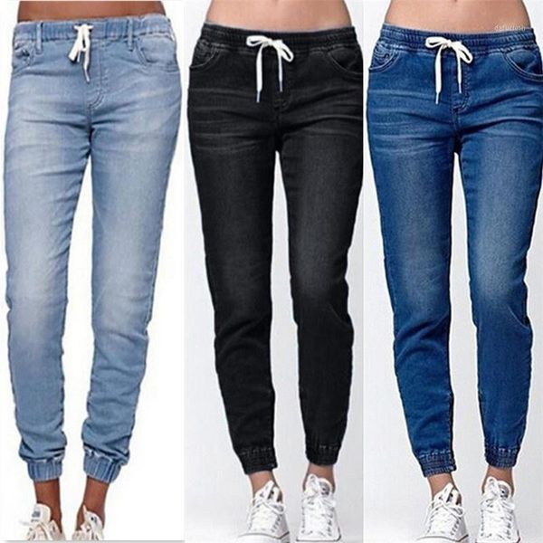 women's jeans women solid fashion elastic waist straight pencil pants denim trousers causal clothing, Blue
women's jeans women solid fashion elastic waist straight pencil pants denim trousers causal clothing, Blue