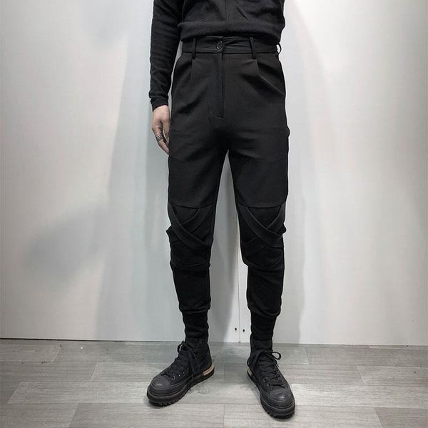 leggings men's spring original dark style simple splicing slim tapered pants harajuku versatile overalls, Black
leggings men's spring original dark style simple splicing slim tapered pants harajuku versatile overalls, Black