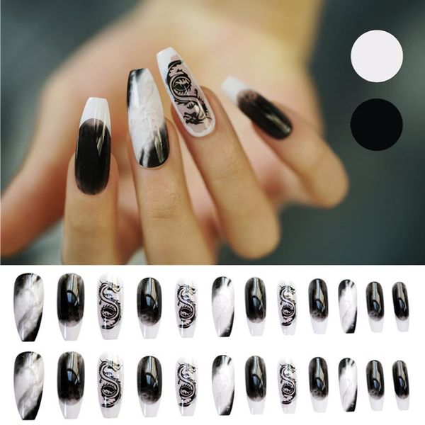 false nails dragon pattern full cover press on long coffin fake nail art tips manicure ballerina, Red;gold
false nails dragon pattern full cover press on long coffin fake nail art tips manicure ballerina, Red;gold