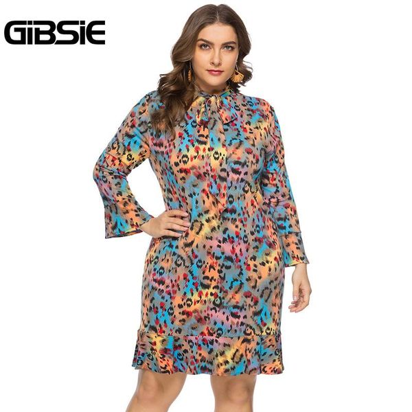 plus size dresses gibsie bow tie neck leopard print bodycon mini dress women autumn long sleeve office casual female ruffle hem
plus size dresses gibsie bow tie neck leopard print bodycon mini dress women autumn long sleeve office casual female ruffle hem
