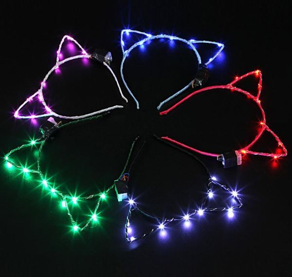 cute led light headband cat ears shape hair hoop glowing in the dark head band for masquerade party decoration sn1853
cute led light headband cat ears shape hair hoop glowing in the dark head band for masquerade party decoration sn1853