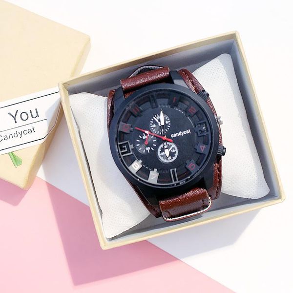wristwatches mens watches large dial watch calendar fashion male clock leather sport military men wristwatch analog quartz relogio masculino, Slivery;brown
wristwatches mens watches large dial watch calendar fashion male clock leather sport military men wristwatch analog quartz relogio masculino, Slivery;brown