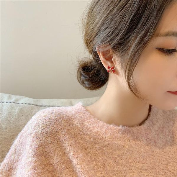 red bowknot rhinestone stud earrings cute simple alloy brincos 2021 female fashion jewelry ear accessories, Golden;silver
red bowknot rhinestone stud earrings cute simple alloy brincos 2021 female fashion jewelry ear accessories, Golden;silver