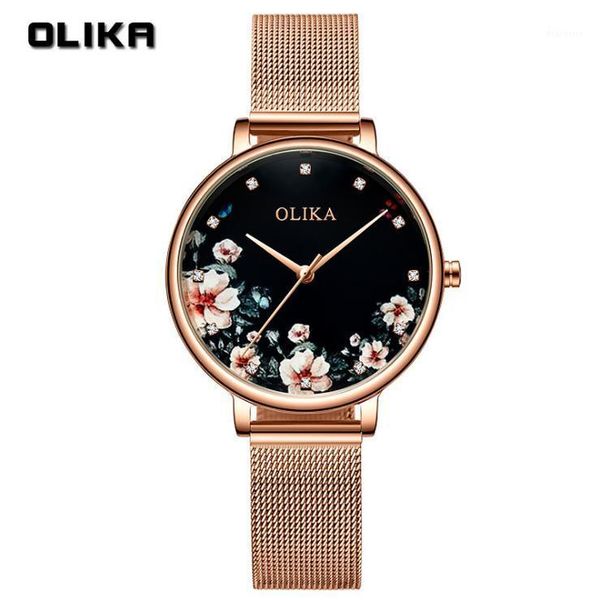 pure steel mesh belt watch female explosive camellia lady women fashion wristwatches, Slivery;brown
pure steel mesh belt watch female explosive camellia lady women fashion wristwatches, Slivery;brown