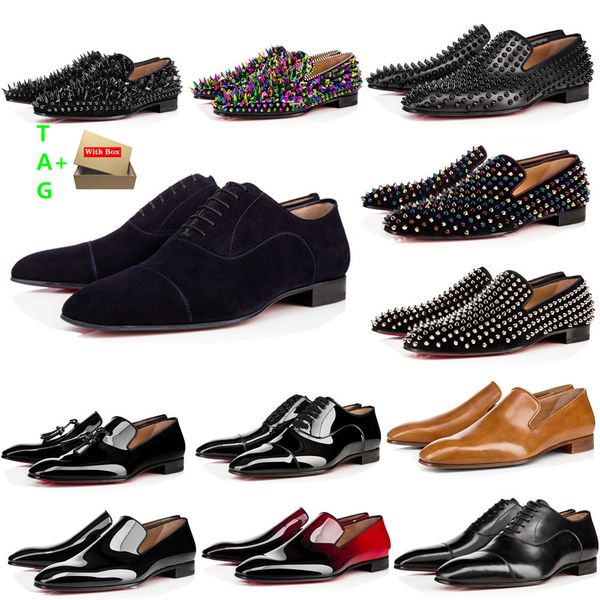 mens red bottom shoes designer low flat rivets embroidery man business banquet dress shoe luxury patent suede stylist spikes genuine leather, Black
mens red bottom shoes designer low flat rivets embroidery man business banquet dress shoe luxury patent suede stylist spikes genuine leather, Black