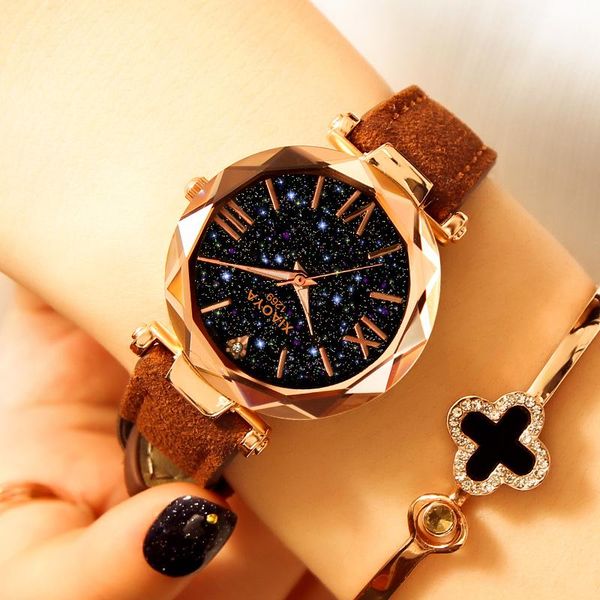 wristwatches watch women ladies watches personality romantic starry sky elegant leather crystal designer clock, Slivery;brown
wristwatches watch women ladies watches personality romantic starry sky elegant leather crystal designer clock, Slivery;brown