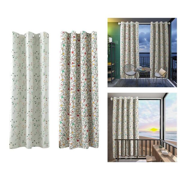 curtain & drapes one panel outdoor blackout blind for courtyard balcony