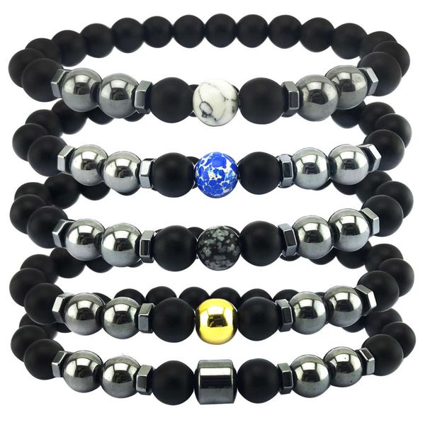 hand catenary magnetic imitation black agate bracelet, white pine string, made beaded magnet hand ornament
hand catenary magnetic imitation black agate bracelet, white pine string, made beaded magnet hand ornament