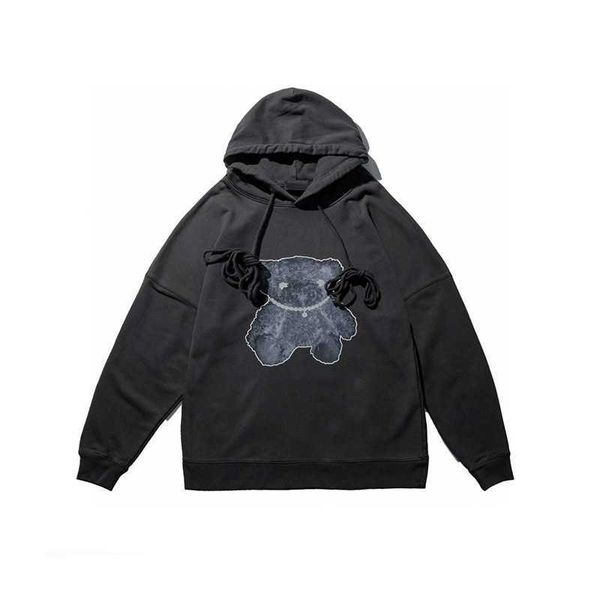 well cartoon bear embroidered pullover sweater men's hip hop lovers' spring autumn korean loose top, Black
well cartoon bear embroidered pullover sweater men's hip hop lovers' spring autumn korean loose top, Black