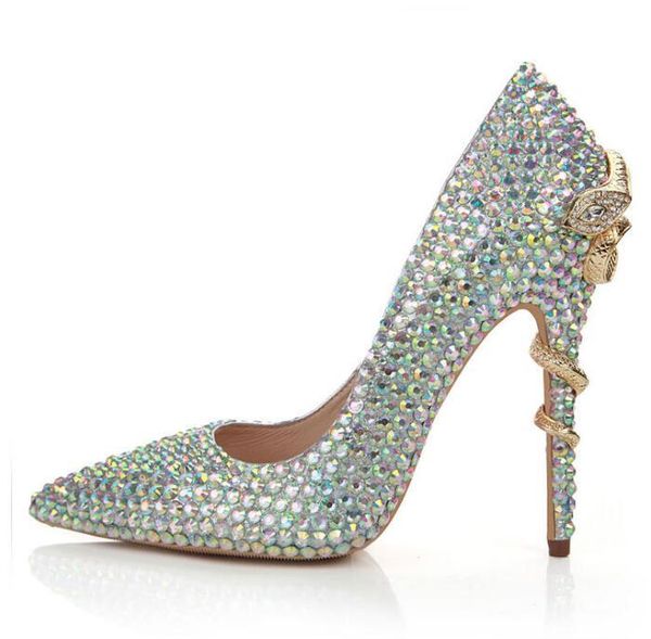 woman high heel shoes luxury colorful rhinestones pointed toe thin heels wedding snake party shoe dress, Black
woman high heel shoes luxury colorful rhinestones pointed toe thin heels wedding snake party shoe dress, Black
