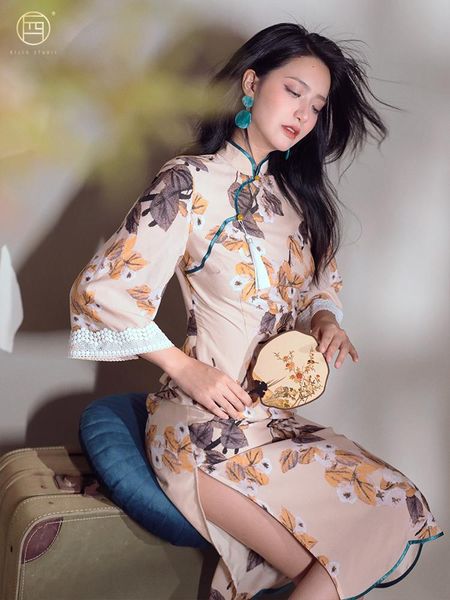 sijin homemade zhiqiu long sleeve style improved national qipao in early autumn of spring and ethnic clothing, Red
sijin homemade zhiqiu long sleeve style improved national qipao in early autumn of spring and ethnic clothing, Red