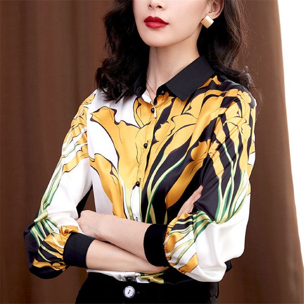 printed silk flowers retro chic blouses women's long sleeves spring plus vintage satin all match casual shirts 210421, White
printed silk flowers retro chic blouses women's long sleeves spring plus vintage satin all match casual shirts 210421, White