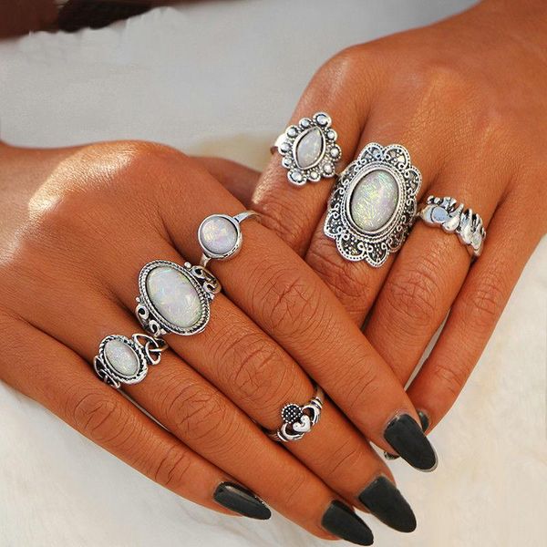 wedding rings tianbo boho vintage flower opal for women geometric pattern big knuckle set bohemian jewelry party gift 7 pcs/set, Slivery;golden
wedding rings tianbo boho vintage flower opal for women geometric pattern big knuckle set bohemian jewelry party gift 7 pcs/set, Slivery;golden