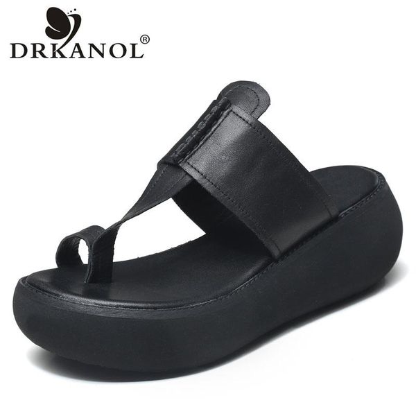 slippers drkanol 2021 handmade sewing women summer genuine leather wedges heel flip flops platform outside casual, Black
slippers drkanol 2021 handmade sewing women summer genuine leather wedges heel flip flops platform outside casual, Black