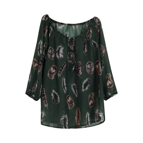 women's blouses & shirts feather print blouse women 2021 summer chiffon plus size female long sleeve shirt casual tunic blusa feminina, White
women's blouses & shirts feather print blouse women 2021 summer chiffon plus size female long sleeve shirt casual tunic blusa feminina, White