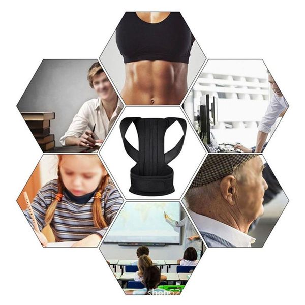 adjustable back posture corrector clavicle spine shoulder lumbar brace support belt correction prevents slouching, Black;blue
adjustable back posture corrector clavicle spine shoulder lumbar brace support belt correction prevents slouching, Black;blue