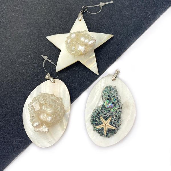 charms natural freshwater shell pendant necklace irregular shaped five-pointed star colorful diy making accessories jewelry, Bronze;silver
charms natural freshwater shell pendant necklace irregular shaped five-pointed star colorful diy making accessories jewelry, Bronze;silver