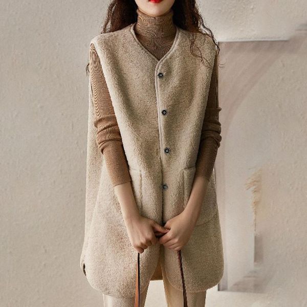 women's vests loose mid-length plush vest coat korean style fashion single-breasted sweet winter female clothing pretty and cute, Black;white
women's vests loose mid-length plush vest coat korean style fashion single-breasted sweet winter female clothing pretty and cute, Black;white