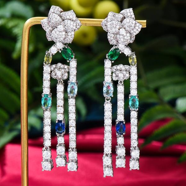 dangle & chandelier luxury romantic gorgeous tassel earrings for women wedding party crystal cz dubai bridal fashion jewelry, Silver
dangle & chandelier luxury romantic gorgeous tassel earrings for women wedding party crystal cz dubai bridal fashion jewelry, Silver
